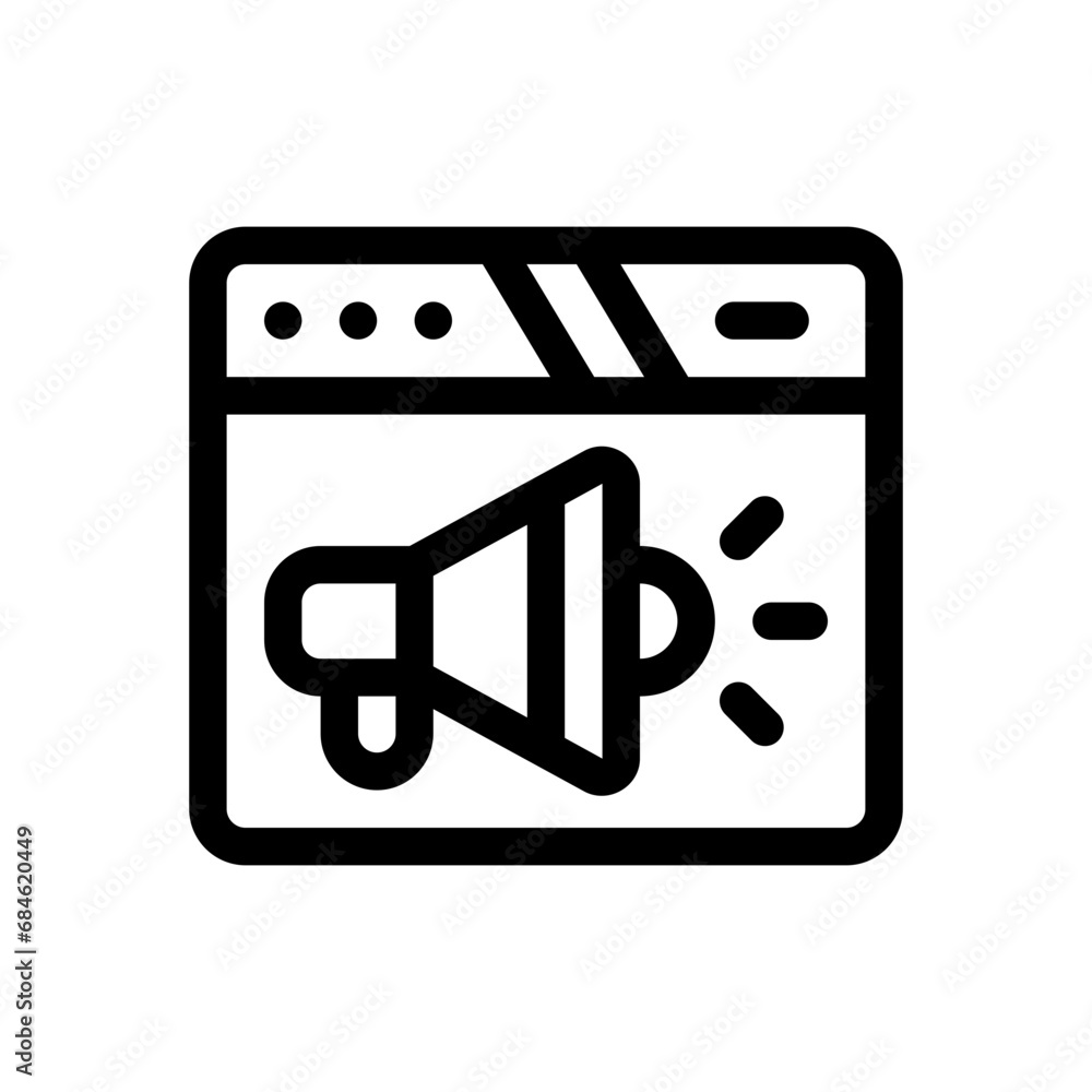 digital marketing line icon
