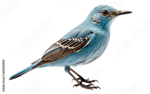 Blue Rock Thrush Bird Striking Blue Plumage Isolated on a Transparent Background PNG