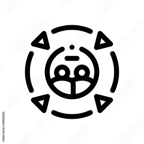 target audience line icon