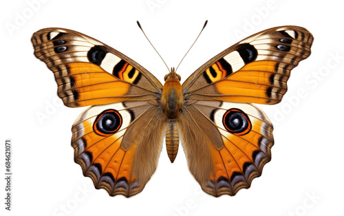 Common Buckeye Beautiful Yellow Camouflage Isolated on a Transparent Background PNG © Haider