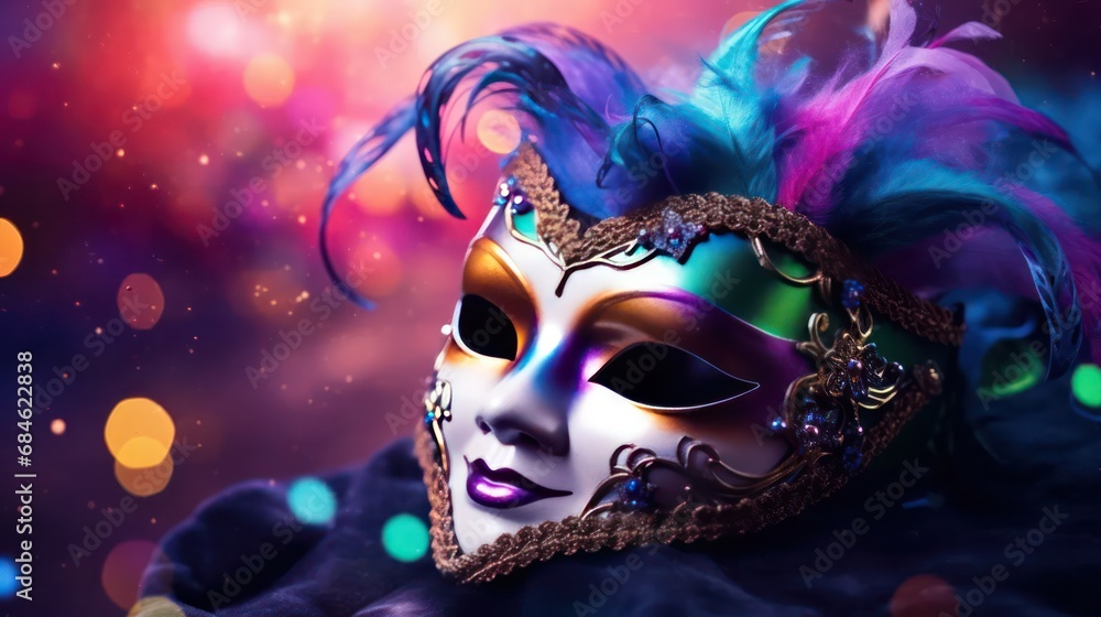 Mardi Gras Mask In Bokeh Effect Mardi Gras Mask In Bokeh Effect