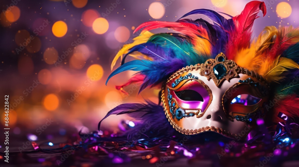 Mardi Gras Mask in Bokeh Effect Mardi Gras Mask in Bokeh Effect
