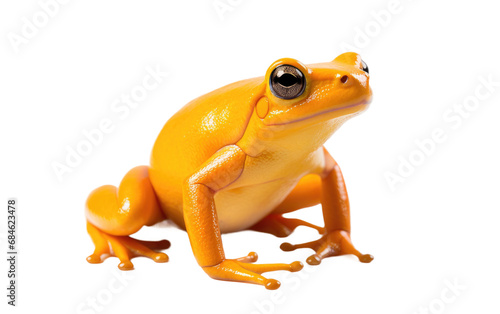Golden Mantella frog Brightly Colored Isolated on a Transparent Background PNG