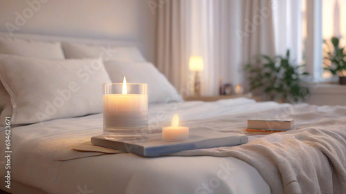 Light cozy bedroom interior © mizina