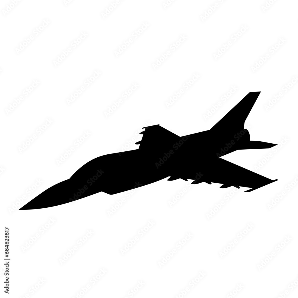 Fighter jet silhouette icon vector. Fighter plane silhouette for icon, symbol or sign. Fighter jet icon for military, war, conflict and air strike Fighter jet silhouette icon vector. Fighter plane silhouette for icon, symbol or sign. Fighter jet icon for military, war, conflict and air strike