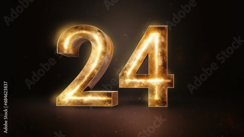 Number 24 symbolize new year 2024
