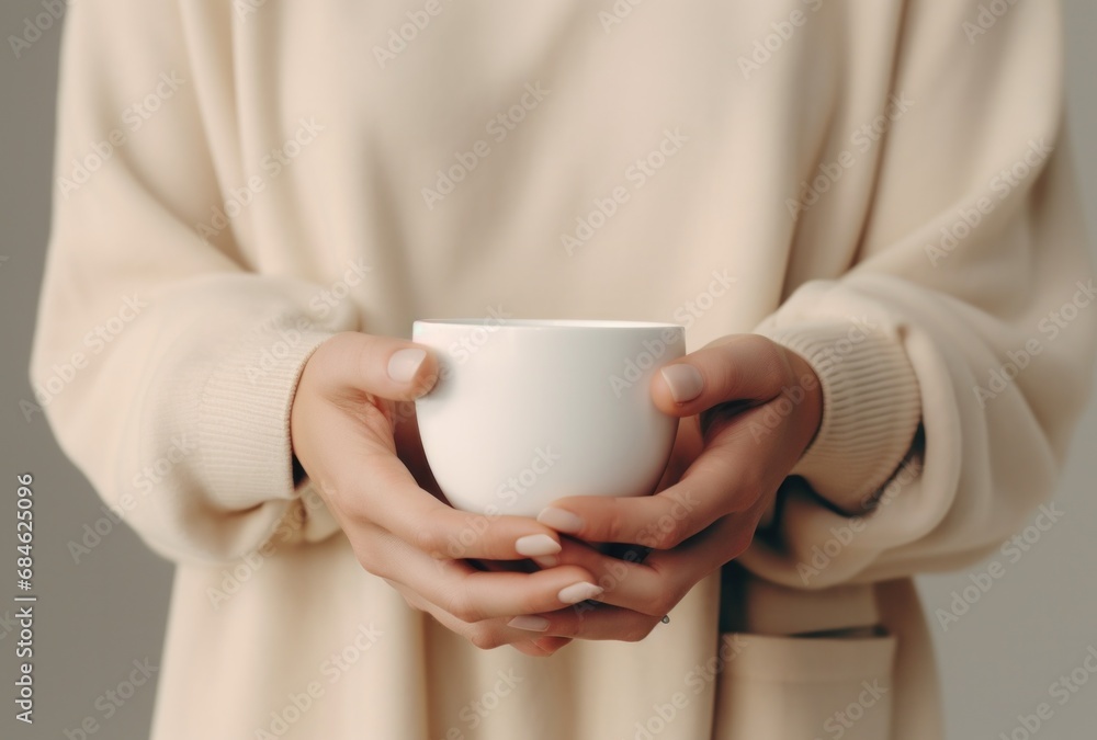 a coffee cup stacked in the hands of two women a coffee cup stacked in the hands of two women
