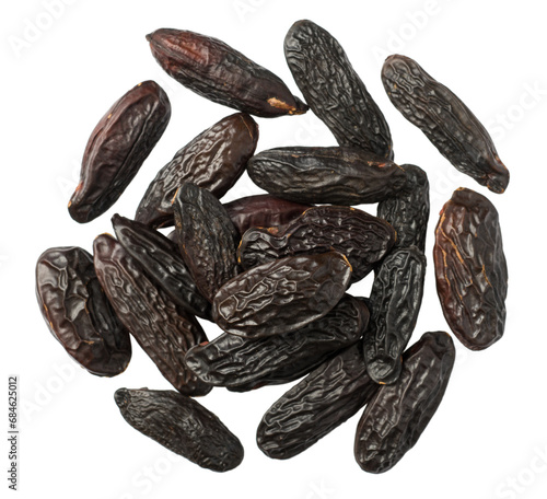 Wallpaper Mural Tonka beans isolated on white background, top view. Torontodigital.ca