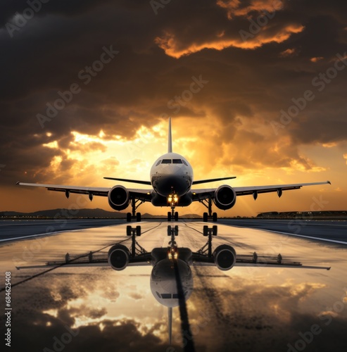 a passenger plane on the ground