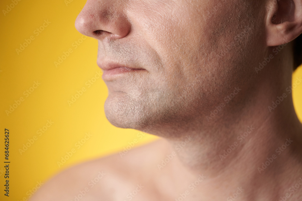 Man with Shaved Clear Skin Man with Shaved Clear Skin