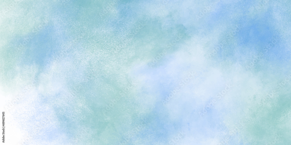 Sky blue abstract watercolor background, Watercolor shading brush background Texture with tie dye effect.