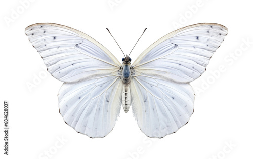 White Witch Butterfly Isolated on a Transparent Background PNG