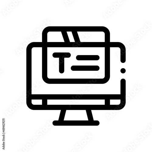 blogging  line icon