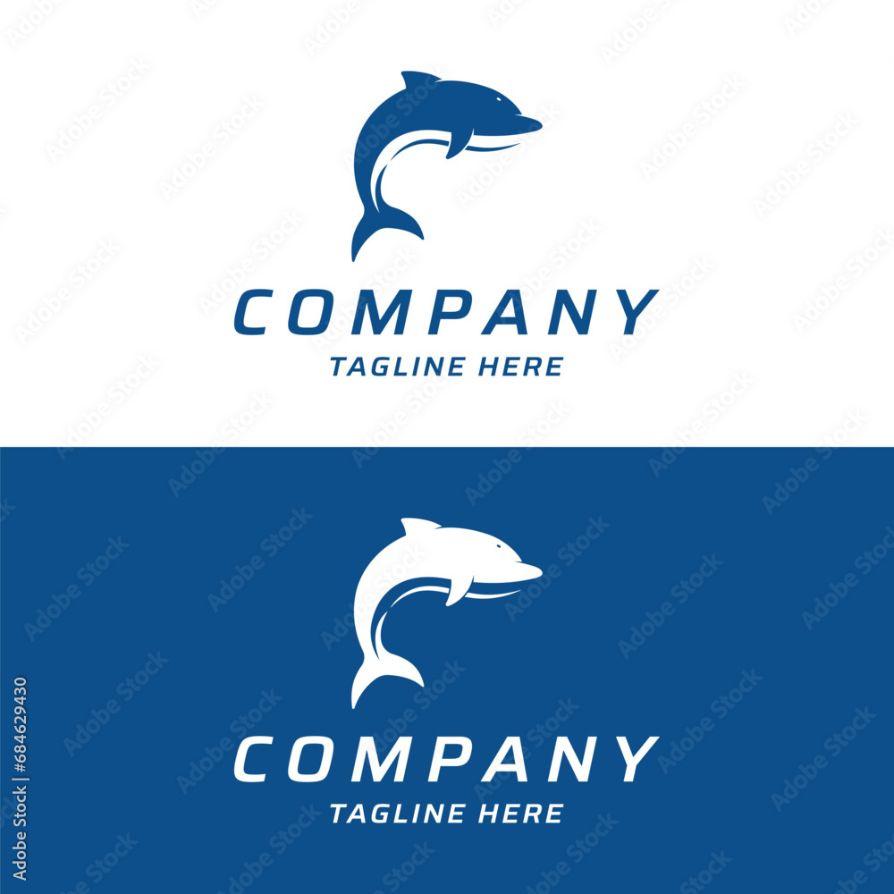 Dolphin Logo template design. Dolphins jump on the waves of the sea or beach with a creative idea. Dolphin Logo template design. Dolphins jump on the waves of the sea or beach with a creative idea.