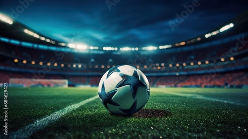soccer ball on the pitch © Left