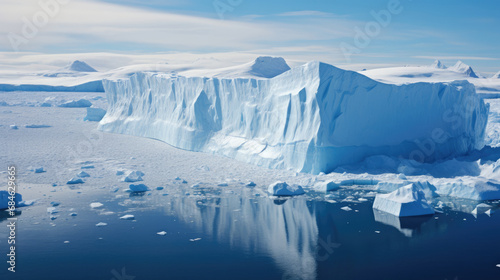 giant icebergs on greenland , Climate change, iceberg in polar regions