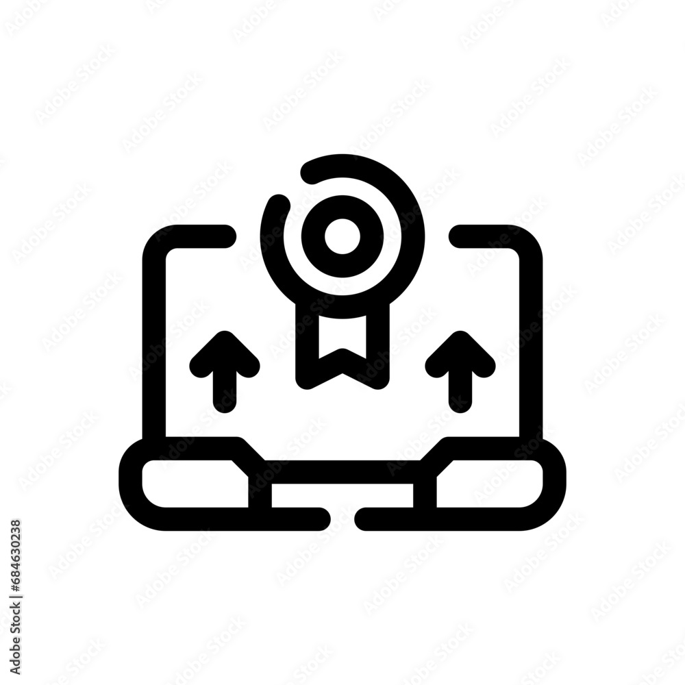 ribbon line icon ribbon line icon