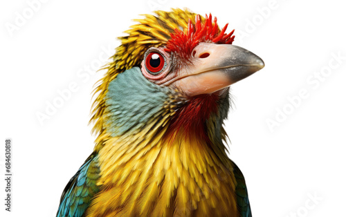 Barbets Vibrant Plumage Isolated on a Transparent Background PNG © Haider