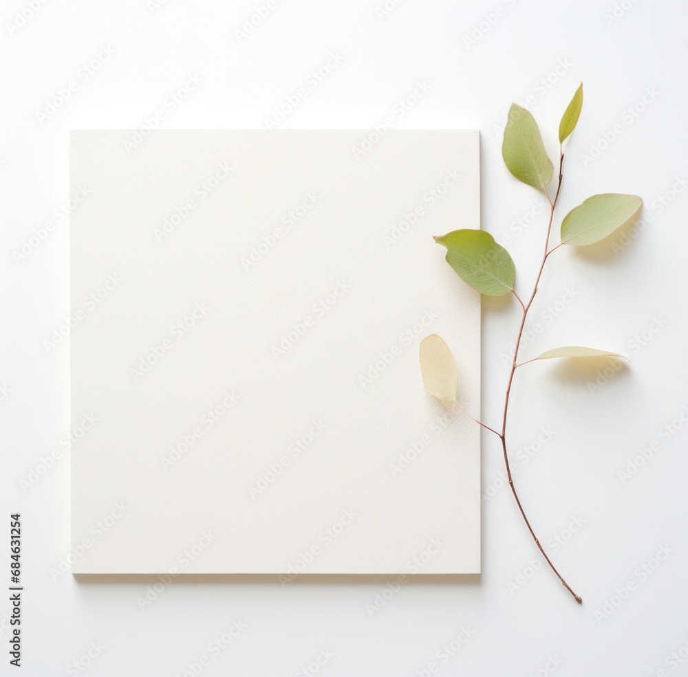white square paper adorned with a flower white square paper adorned with a flower