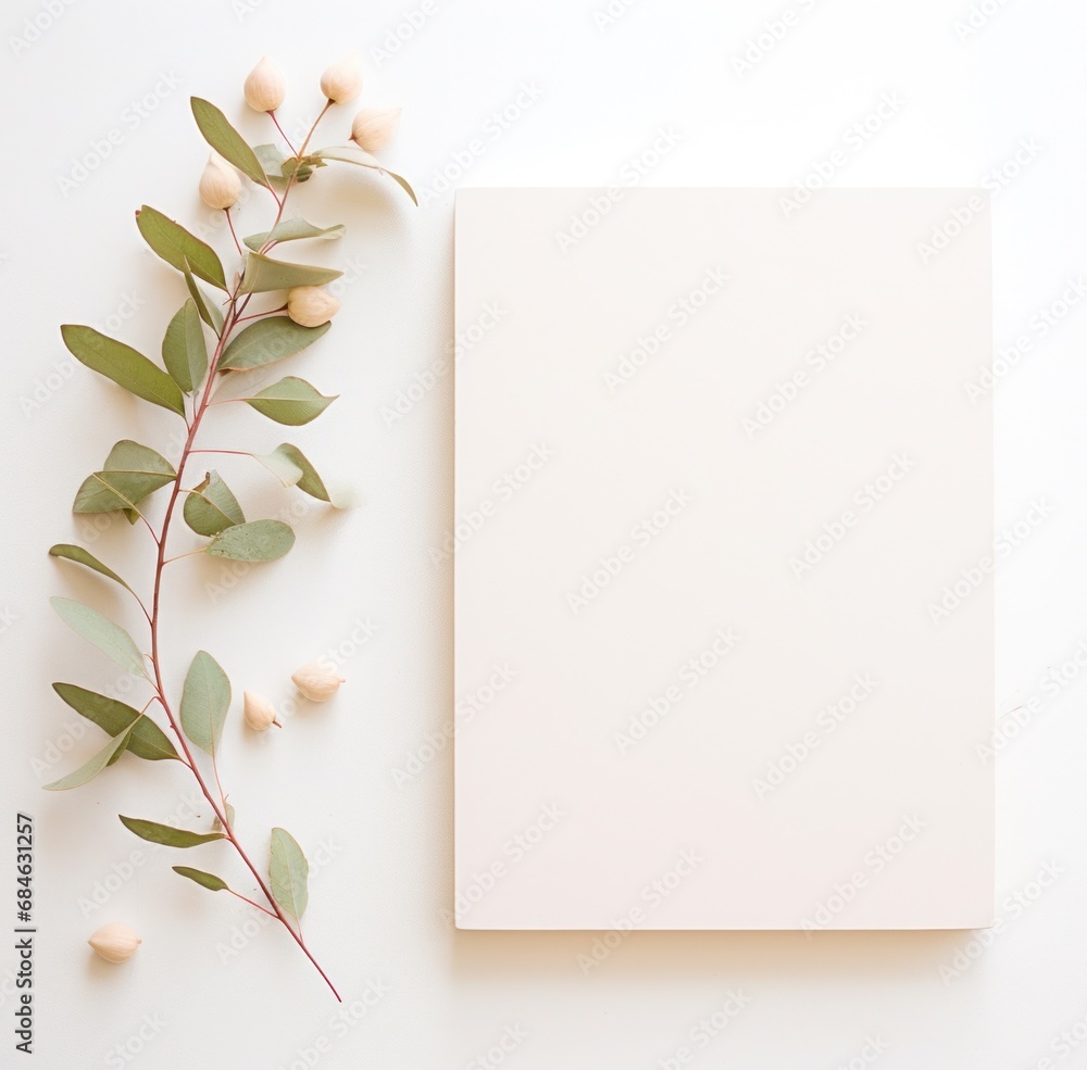 white square paper adorned with a flower white square paper adorned with a flower
