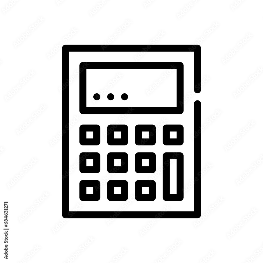 calculator line icon calculator line icon
