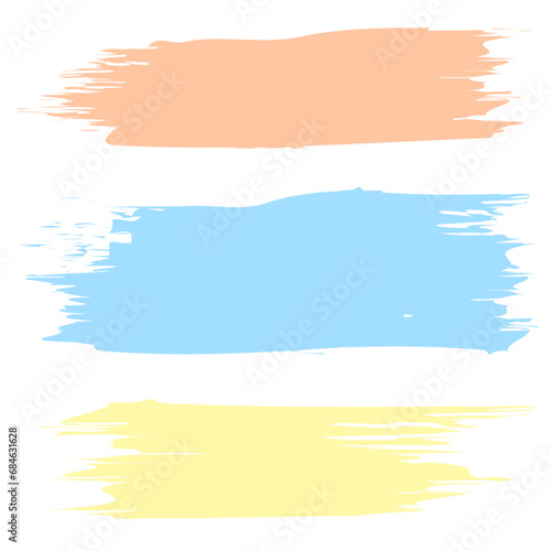 Realistic brush paint blots. Vector illustration. EPS 10.