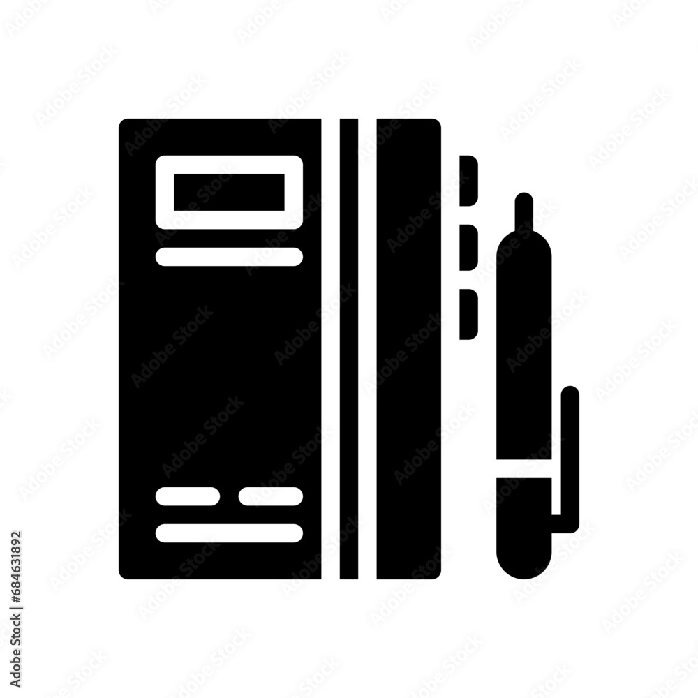 notebook glyph icon