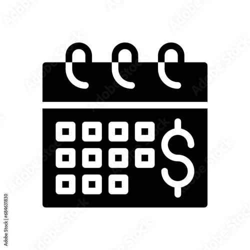 calendar glyph icon