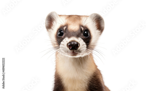 Black Footed Ferrets Isolated on a Transparent Background PNG