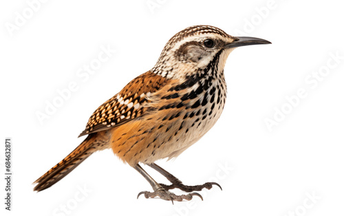 Cactus Wren Jungle Bird Isolated on a Transparent Background PNG photo