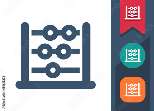 Abacus Icon. Counting Frame, Accounting