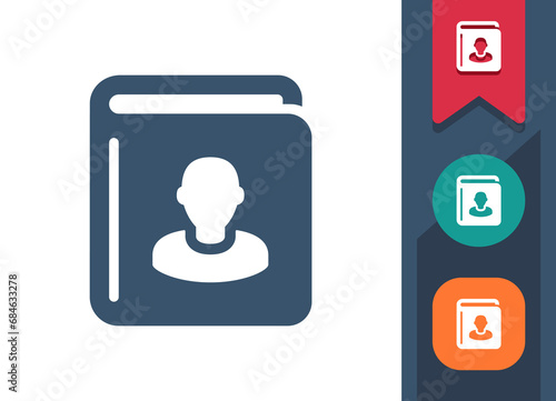Address Book Icon. Phonebook, Phone Book, Contact List, Contacts
