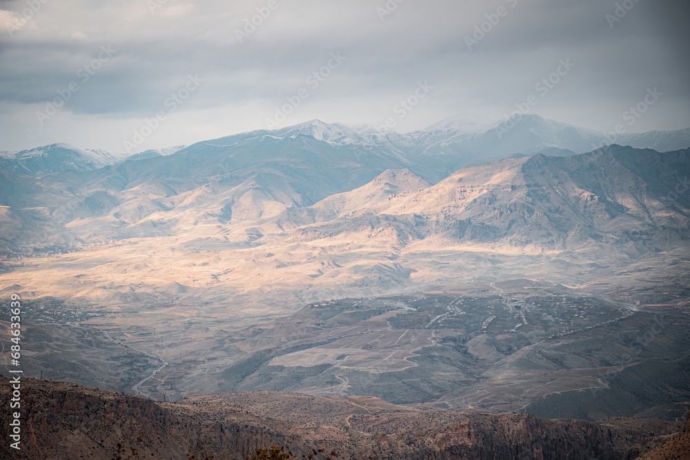 mountains in the morning