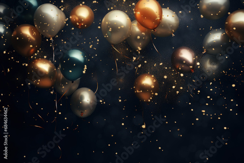 Happy new year  concept and celebration abstract background. Generative ai.