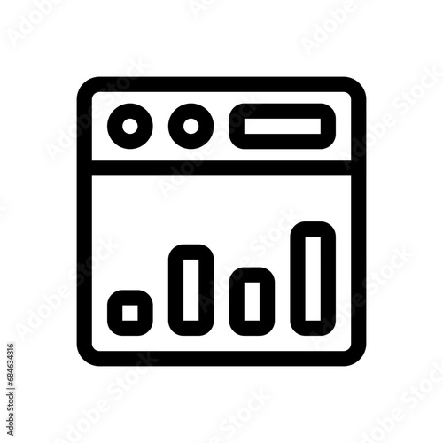 bar chart line icon