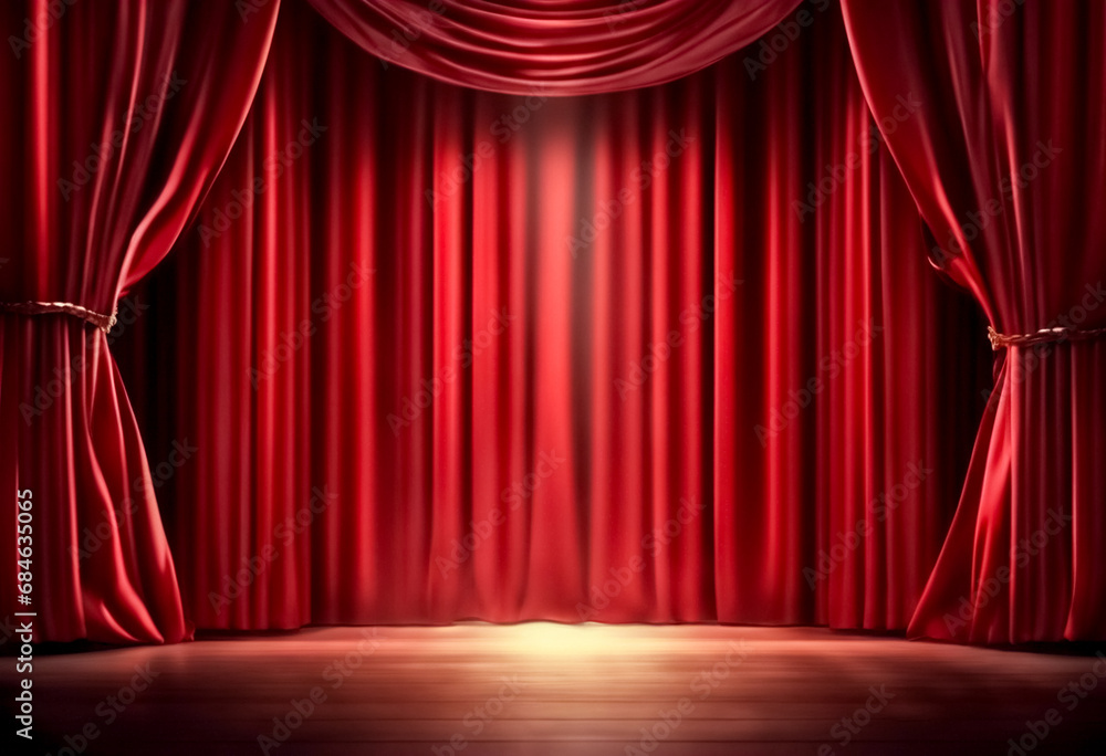 Emozioni nel Rosso- Sipario Drammatico e Riflettori sul Palco