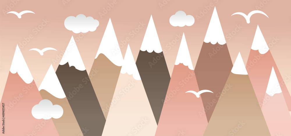 Landscape with mountains background Landscape with mountains background