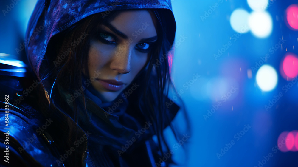 blue samurai ninja, deadly warrior in the shadows, terrifying assassin. blue samurai ninja, deadly warrior in the shadows, terrifying assassin.