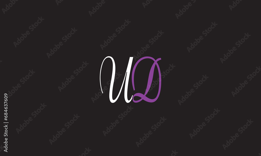 UD, DU, U, D Abstract Letters Logo Monogram UD, DU, U, D Abstract Letters Logo Monogram