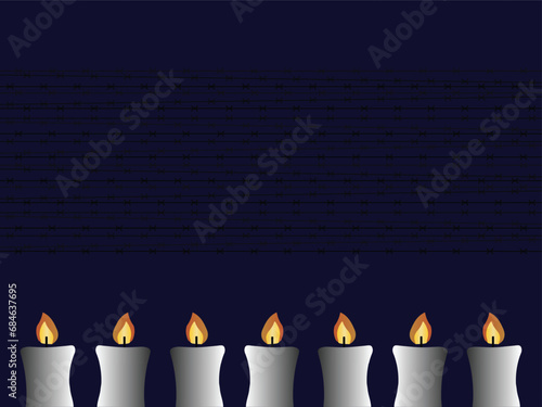 International Holocaust Remembrance Day vector. Star of David . January 27. Important day
