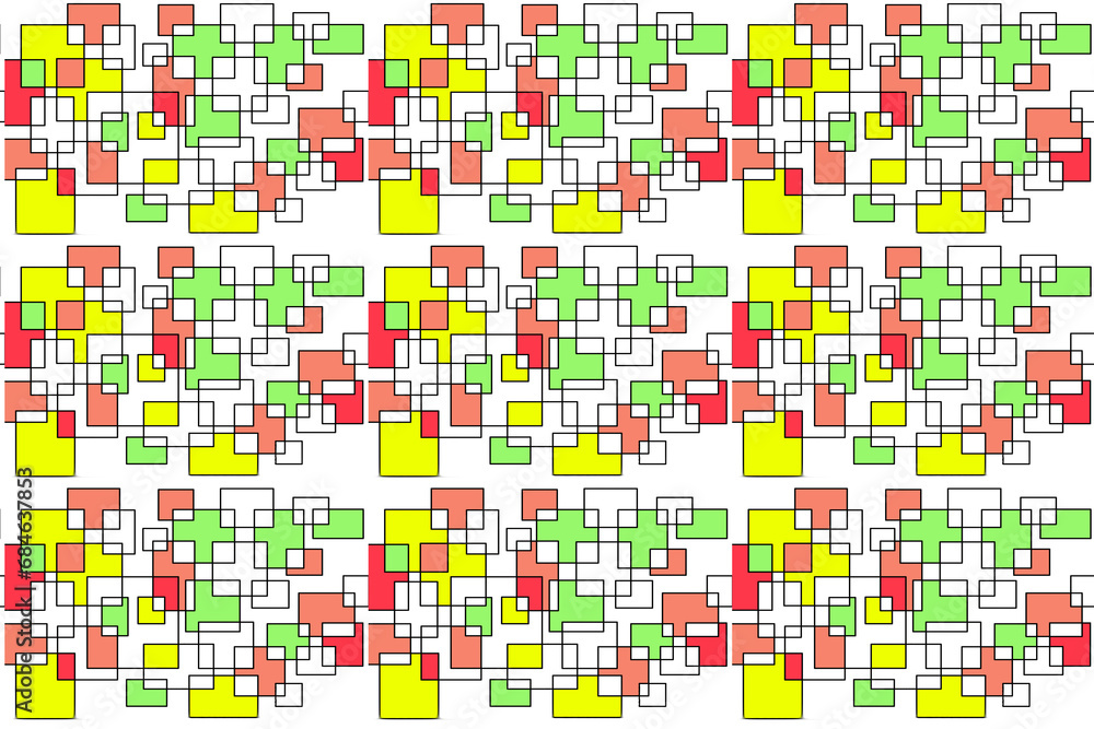 pattern of colorful squares pattern of colorful squares