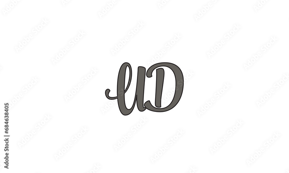 UD, DU, U, D Abstract Letters Logo Monogram UD, DU, U, D Abstract Letters Logo Monogram
