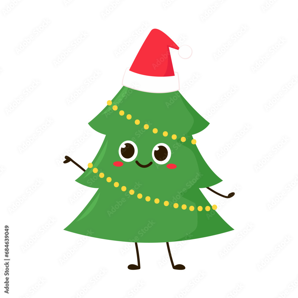Christmas tree character design. Christmas tree vector. Christmas tree character design. Christmas tree vector.