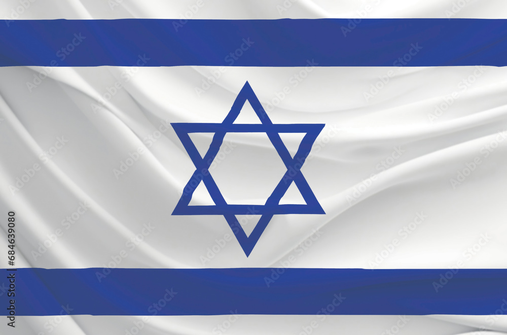 Realistic design of Israel flag Realistic design of Israel flag