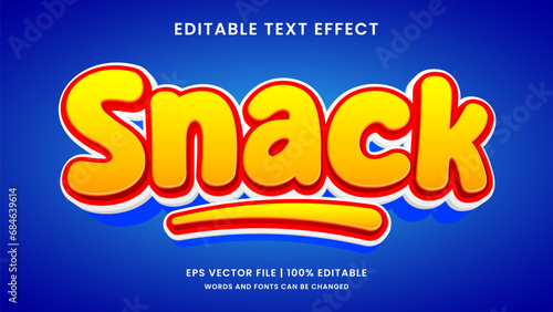Snack 3D editable text effect