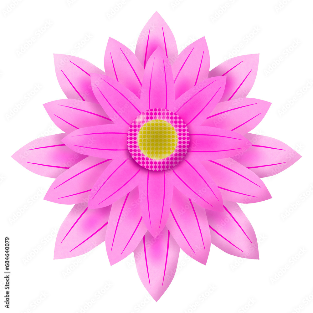Fototapeta premium pink flower isolated on white