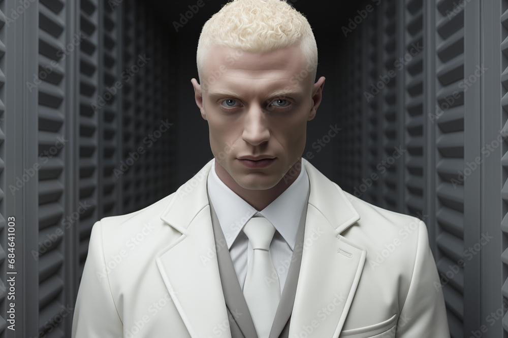 Handsome young man with albinism skin condition - albino - pale skin ...