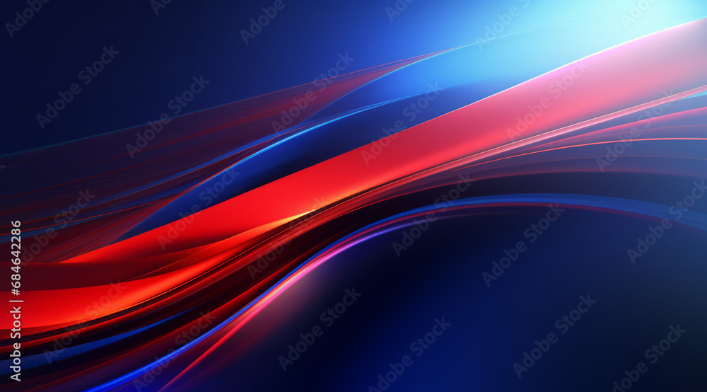 Soft, flowing waves of blue and red colour create a serene, modern abstract backdrop. Soft, flowing waves of blue and red colour create a serene, modern abstract backdrop.