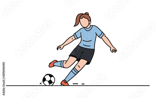 Fototapeta Naklejka Na Ścianę i Meble -  soccer player kicking ball
