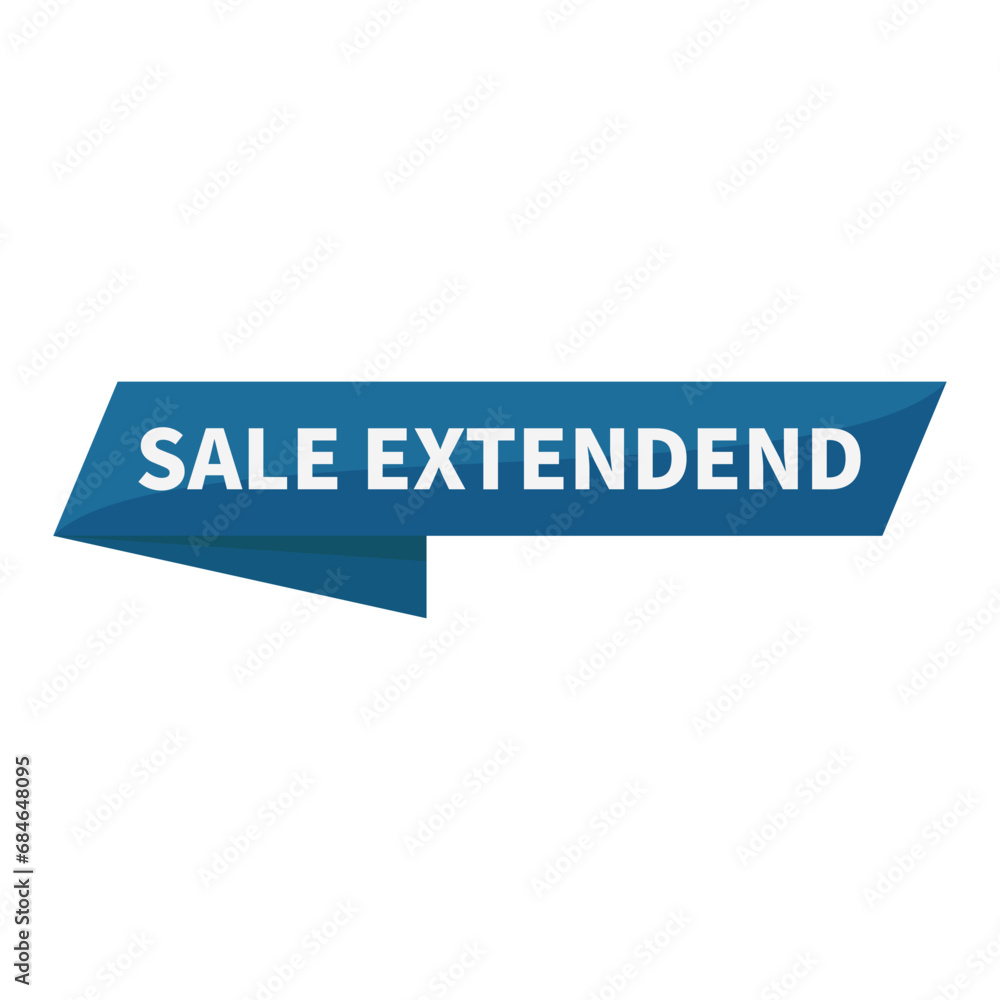 Vecteur Stock Sale Extended In Blue Parallelogram Rectangle Ribbon ...